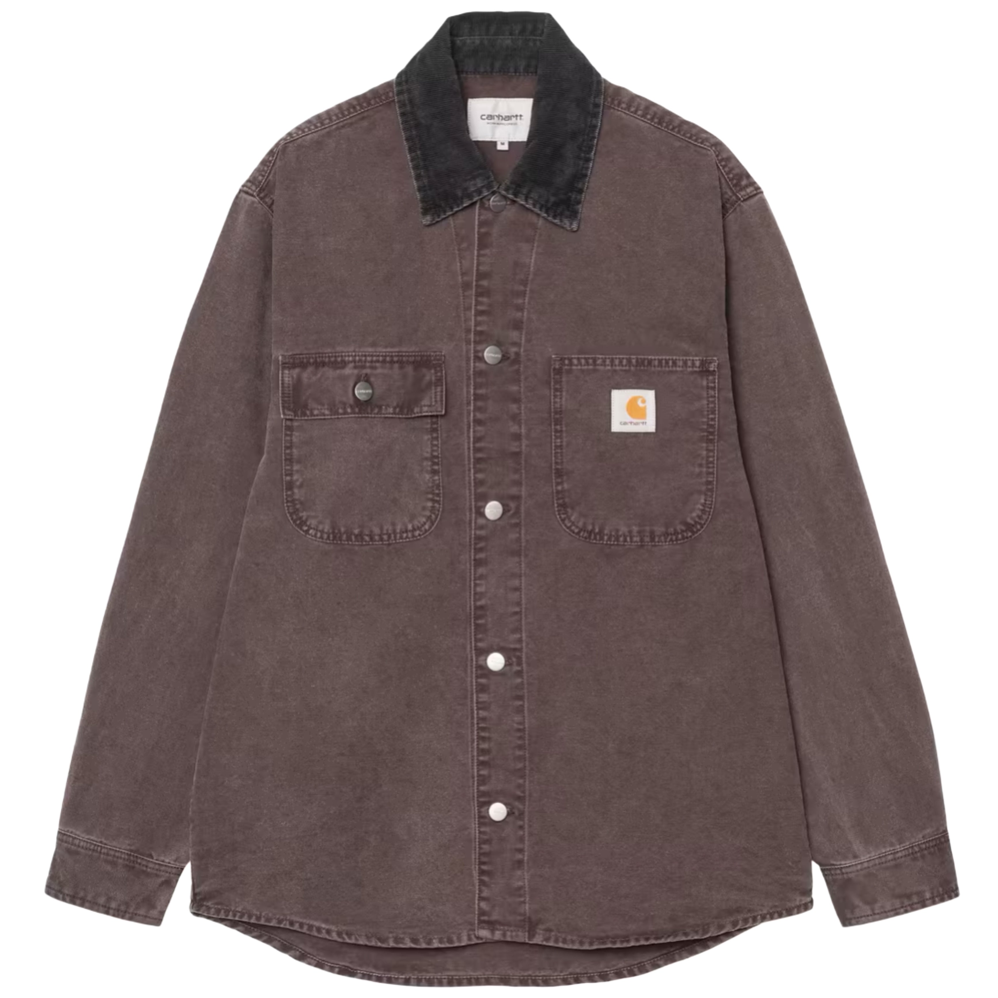 CARHARTT WIP Mitch Shirt Jac Palisander Black Dusky Canvas
