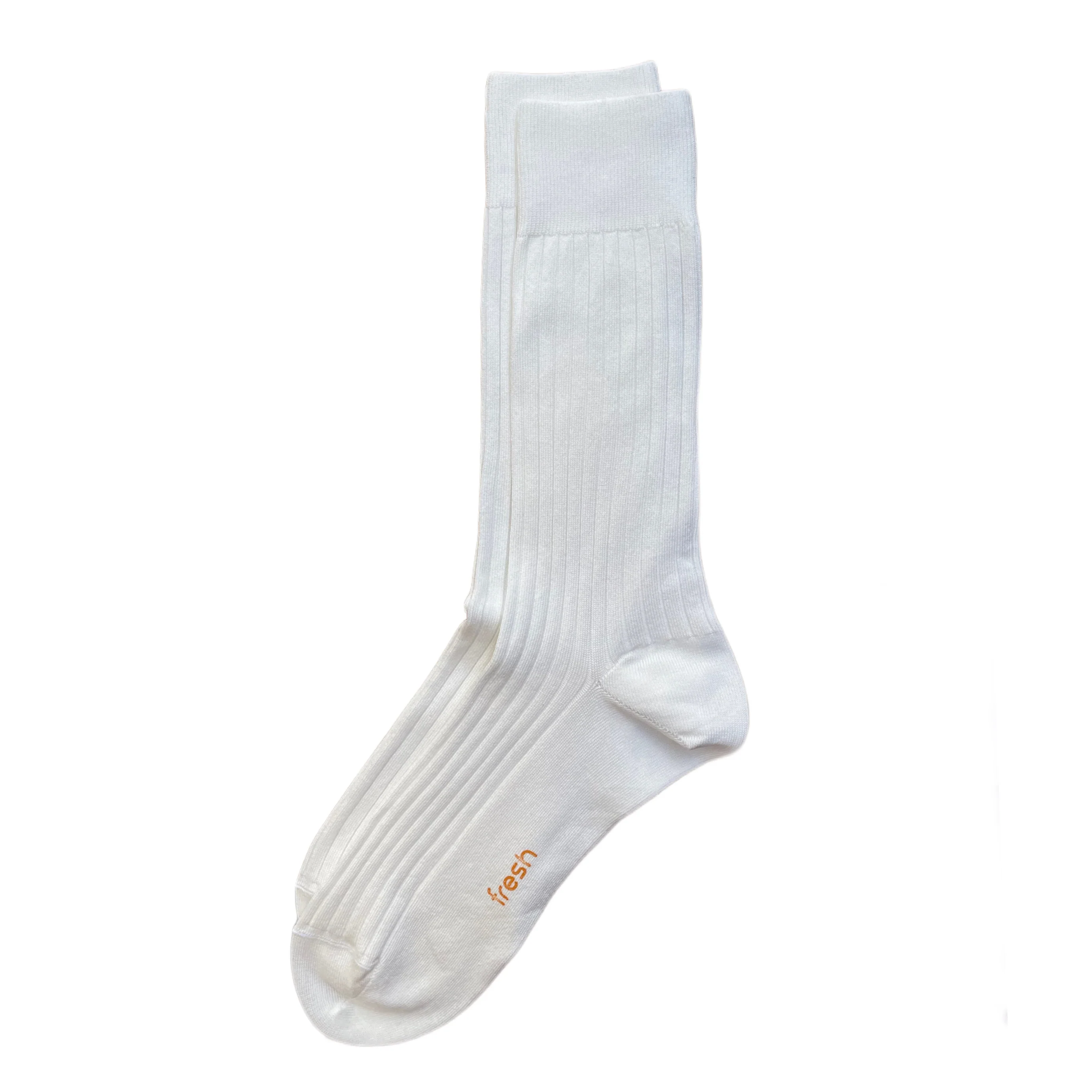 FRESH Cotton Mid-Calf Lenghth Socks In White